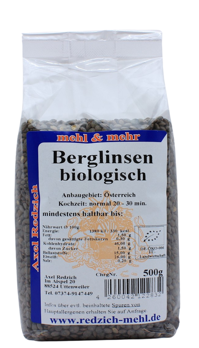 Linsen Berglinsen in  BIO-Qualität