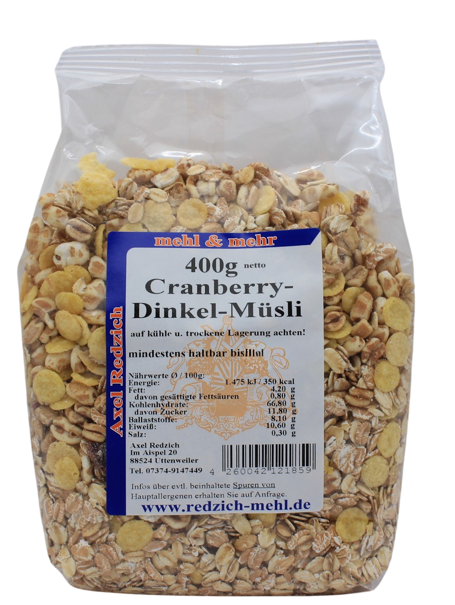 Müsli - Dinkel-Cranberry