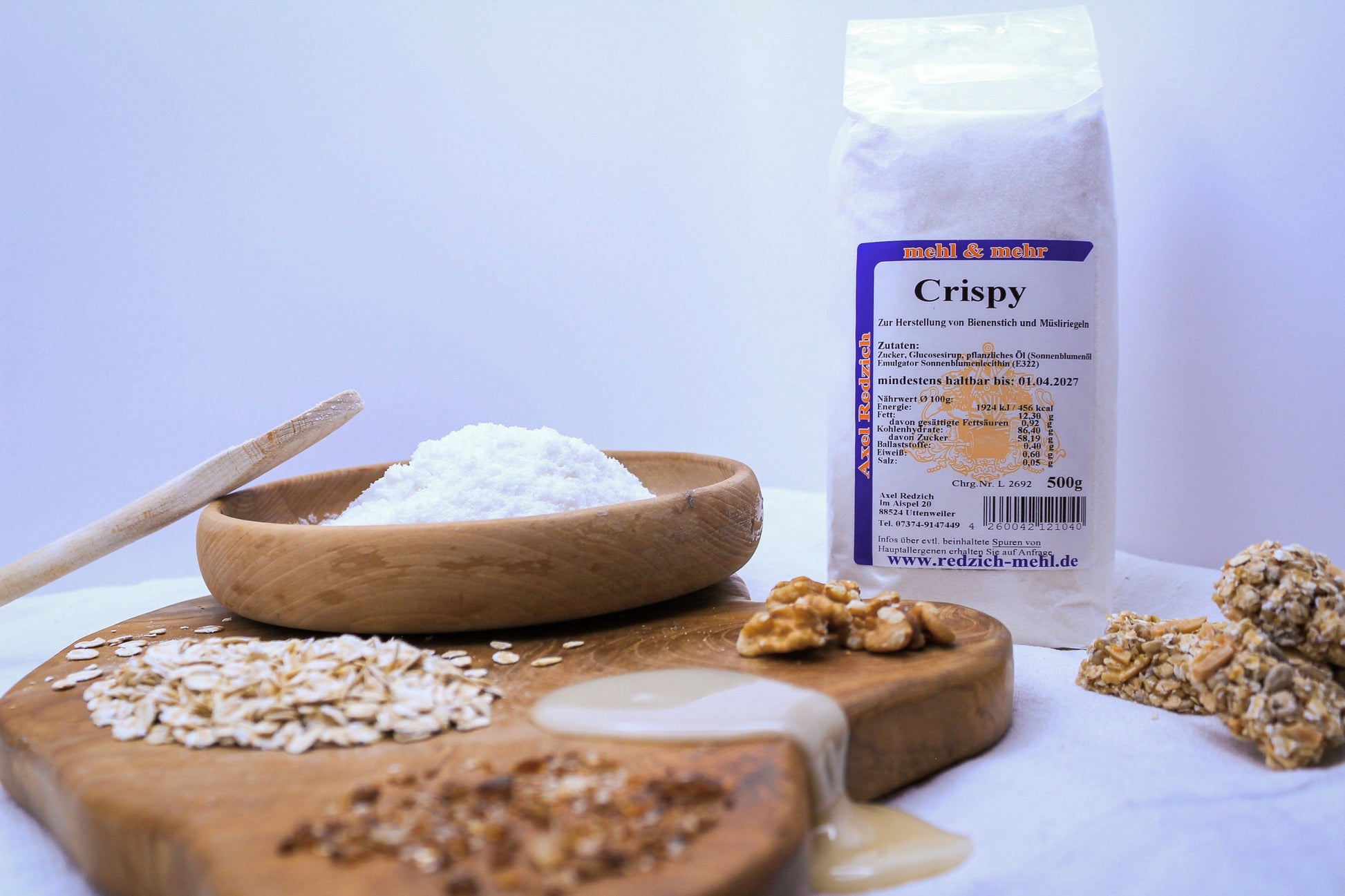 Crispy - für Florentiner, Müsliriegel und Bienenstich