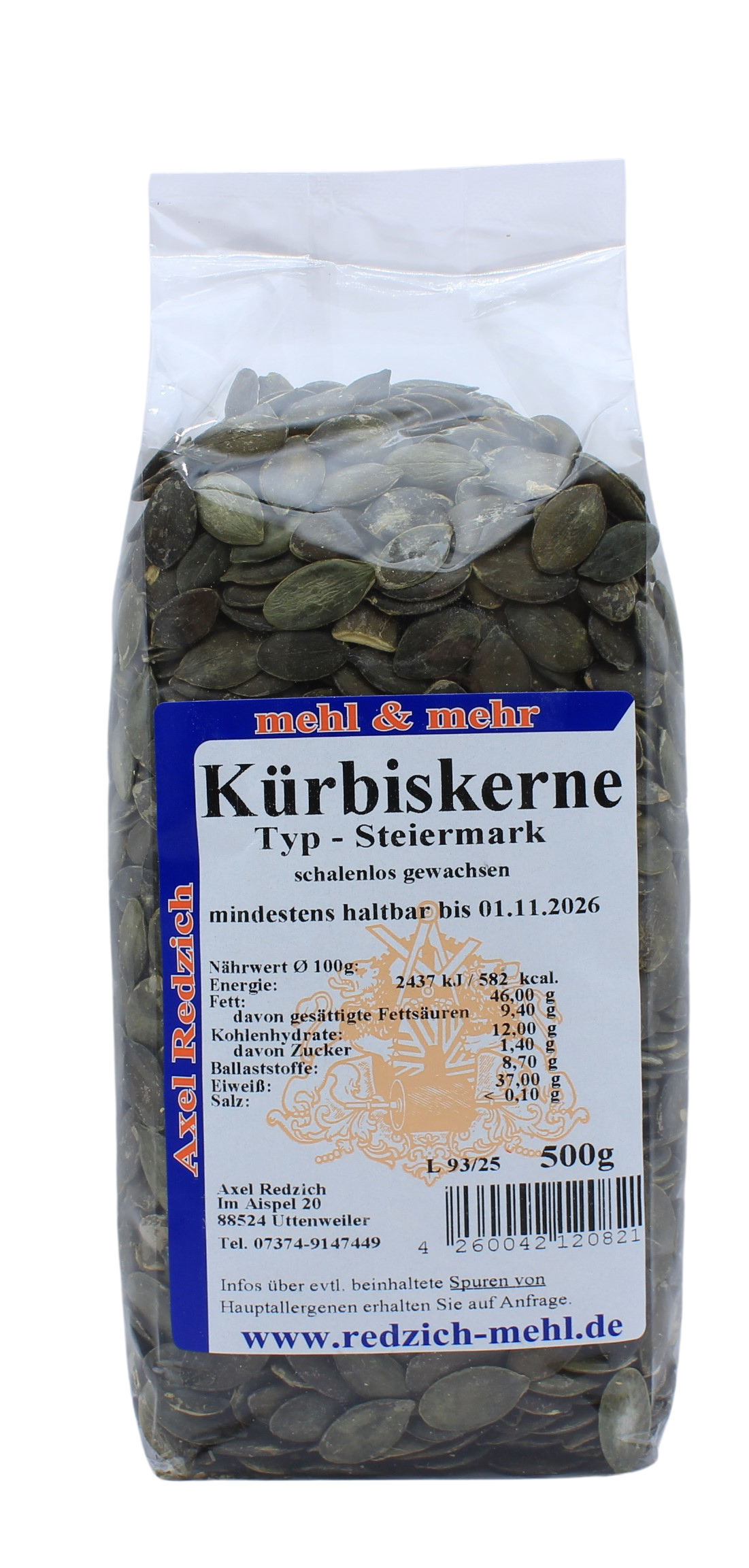 Kürbiskerne - schalenlos gewachsen