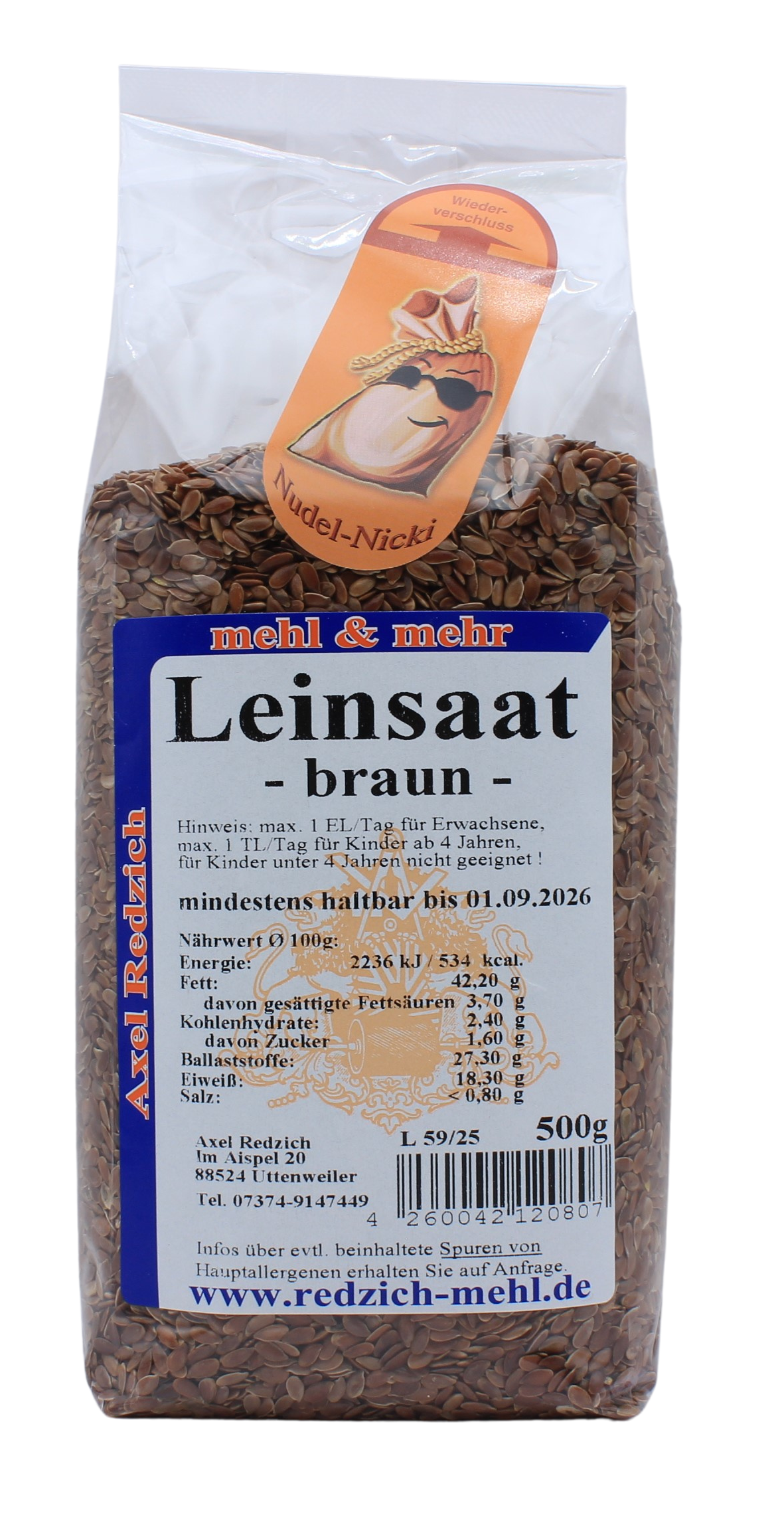 Leinsaat - Leinsamen braun