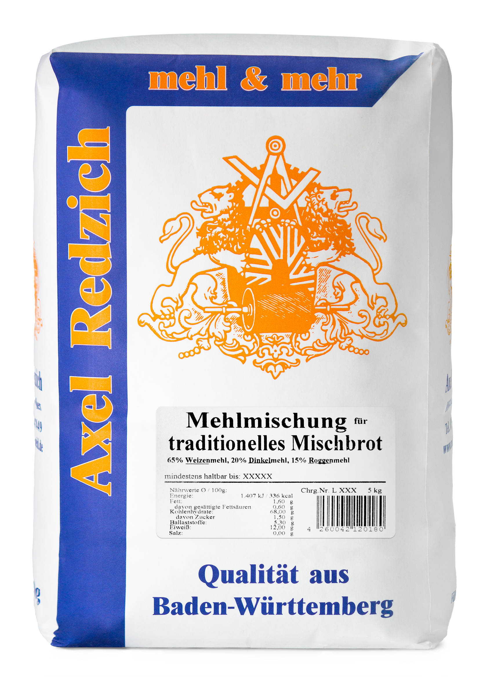 Mischmehl für traditionelle Mischbrote (65%WM,20%DM,15%RM)