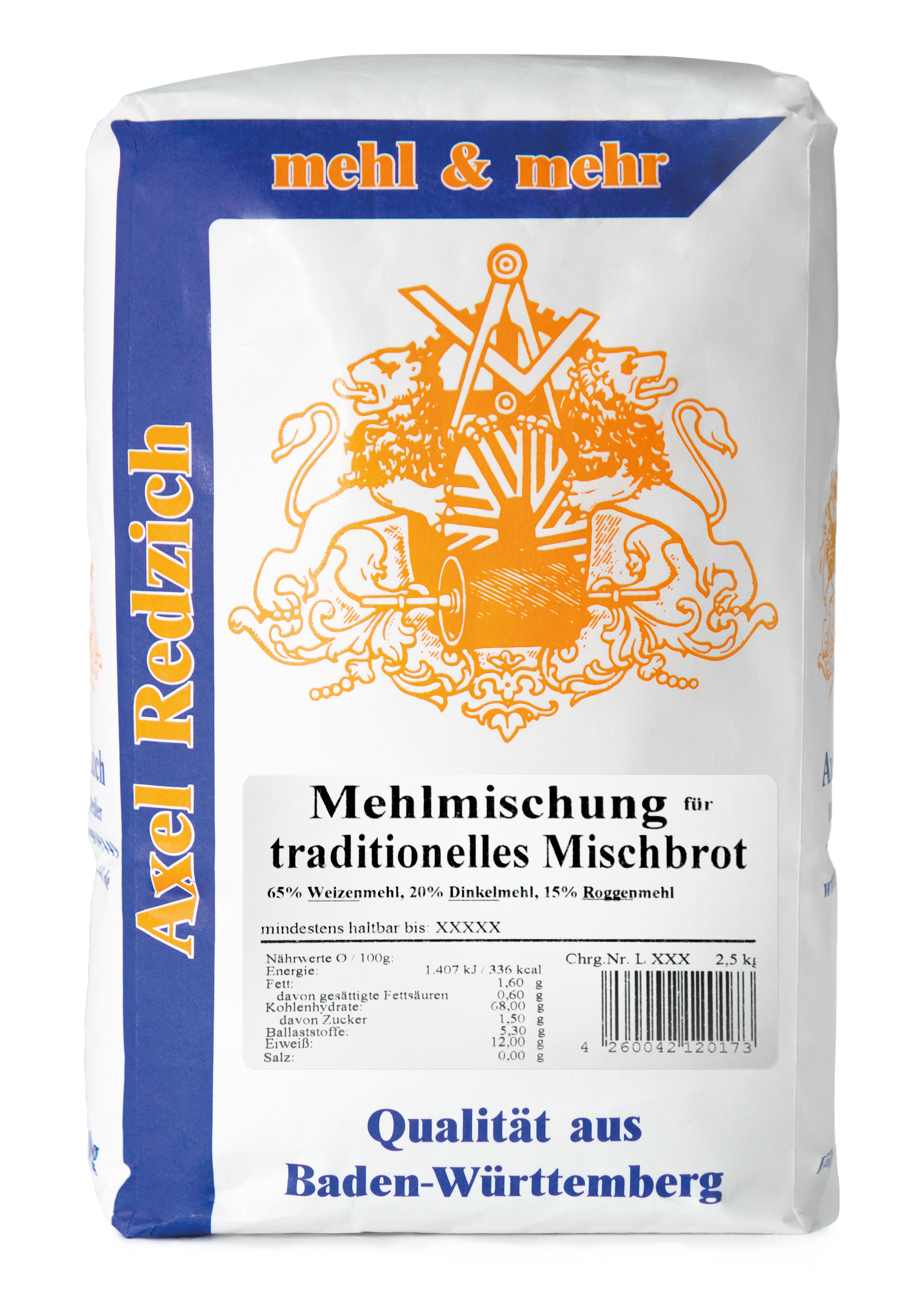 Mischmehl für traditionelle Mischbrote (65%WM,20%DM,15%RM)