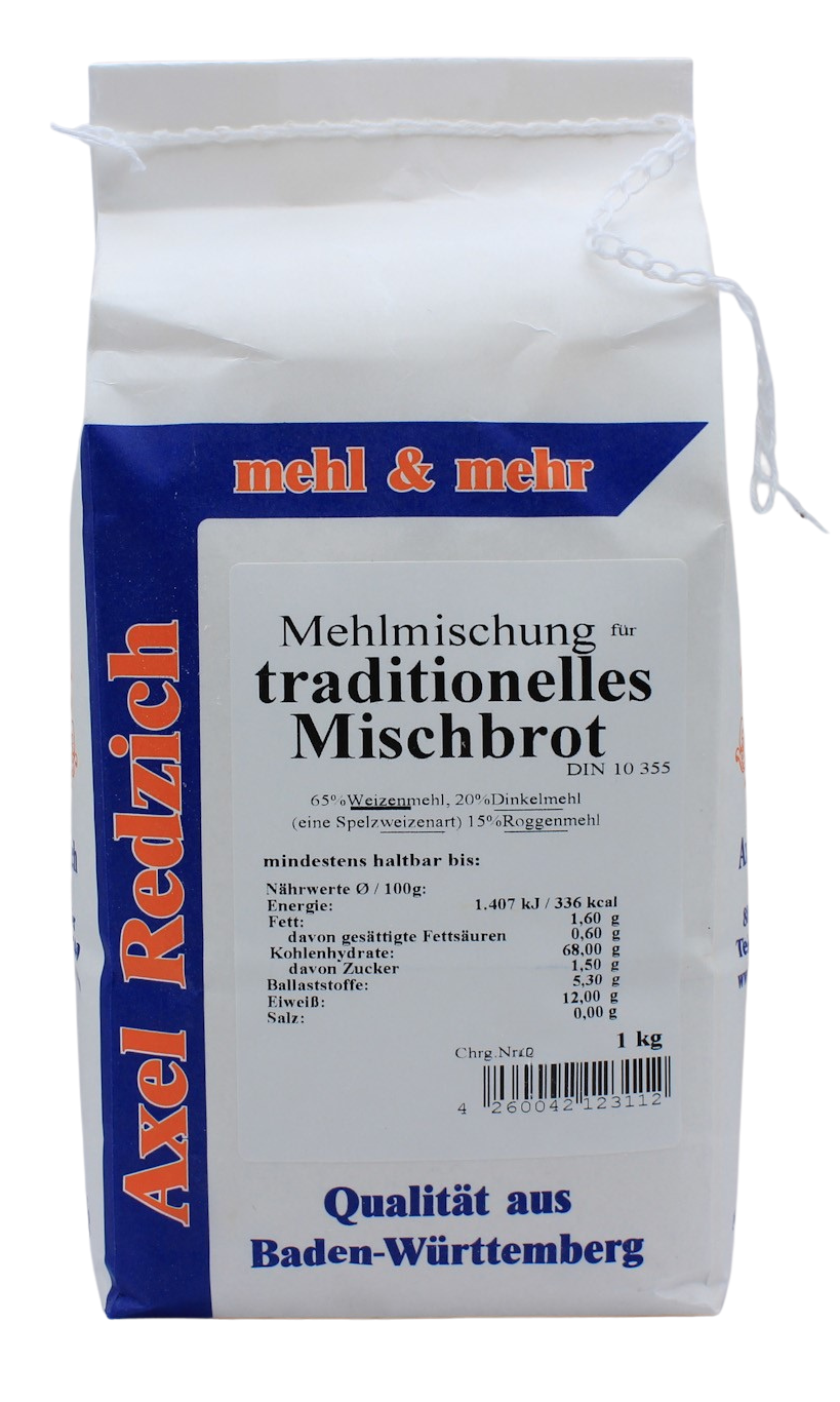 Mischmehl für traditionelle Mischbrote (65%WM,20%DM,15%RM)